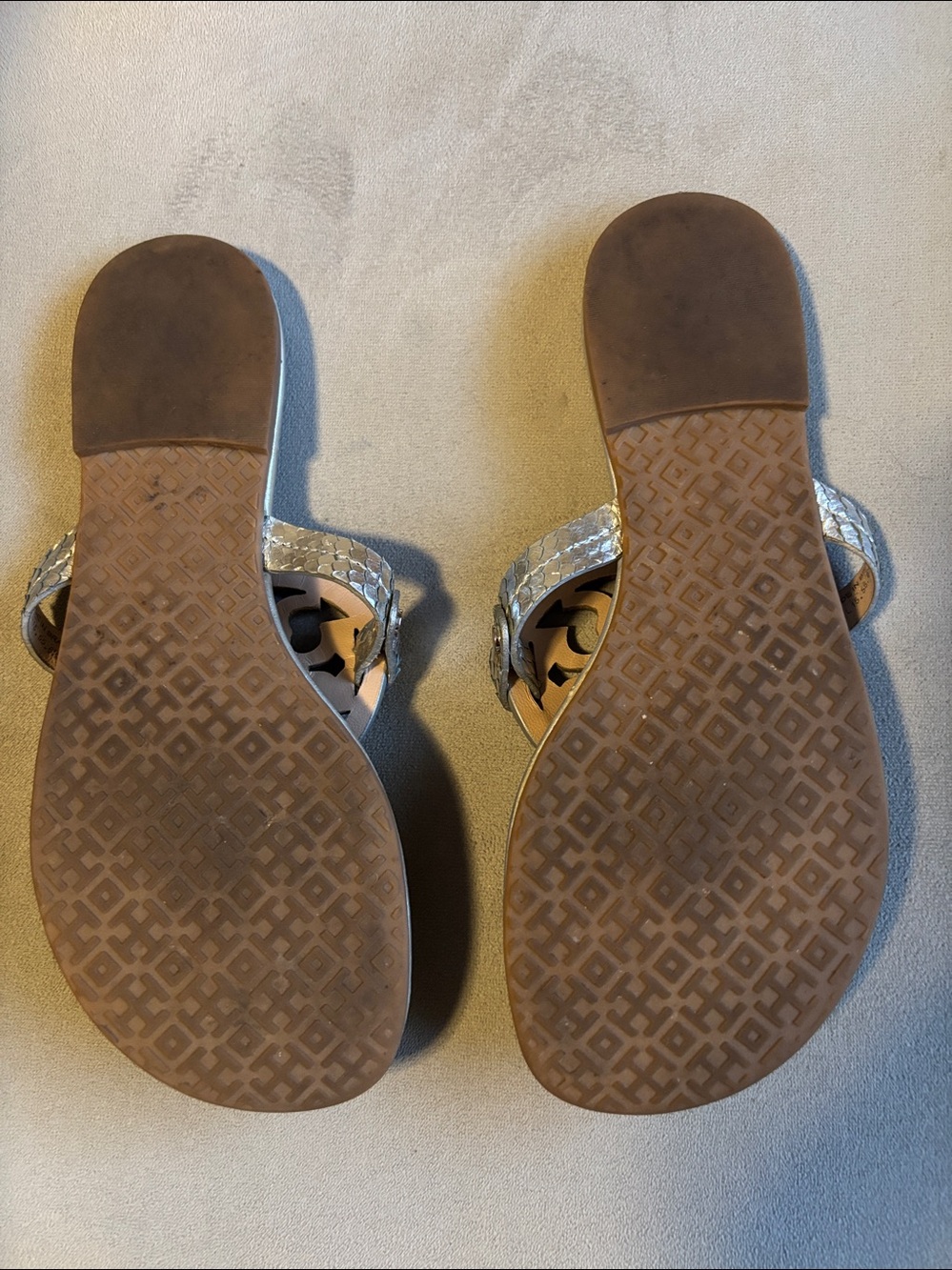 Tory Burch Miller Silver Sandals - Picture 2 of 3